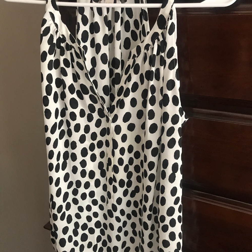 Black and white print blouse